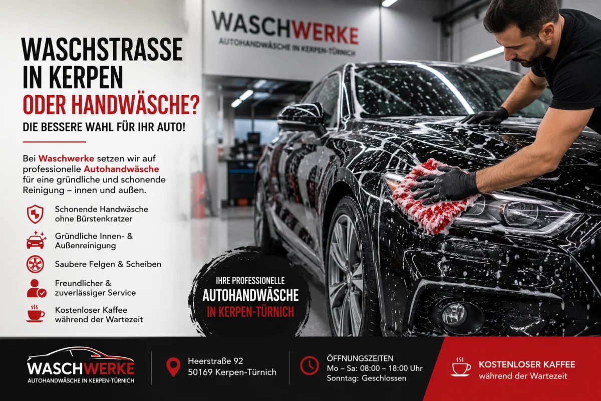 Waschstraße Kerpen oder Handwäsche? | Waschwerke Autohandwäsche